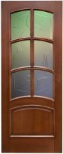Шпонированная дверь Промстрой, модель 32, Макоре Гравировка